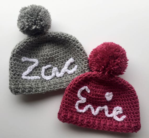 personalised bobble hat baby