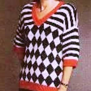 40 Mode Culottes mit Pullover Trio (Höranleitung für Passap DUO 80 & E6000 Strickmaschine) Short-Cut Shapings (R)