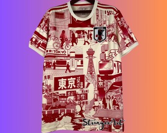 Maillot de football Japon rétro Tokyo - Maillot de football rétro Japon édition spéciale pour homme - Cadeau pour homme - Cadeau pour fan