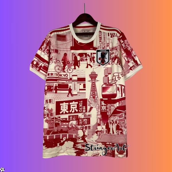 Maillot de football Japon rétro Tokyo - Maillot de football rétro Japon édition spéciale pour homme - Cadeau pour homme - Cadeau pour fan