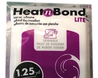 Heat n Bond light sewable iron on adhesive.
