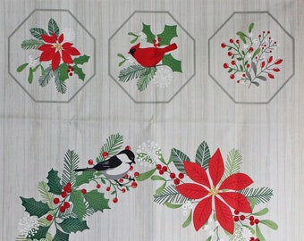 Swedish Christmas:  This fabric panel by Deborah Edwards for Northcott is 100 percent cotton.