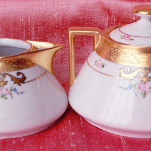 Pickard Limoges cream and sugar.