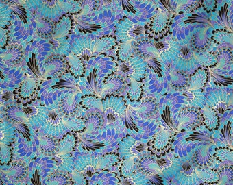 Peacock fabric | Etsy