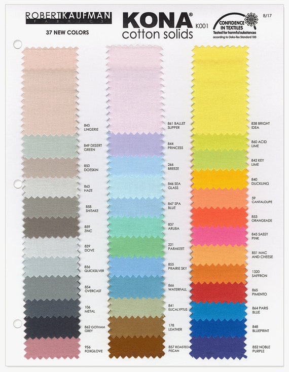 Kona Cotton Fabric by the Yard. Kona Solids by Robert Kaufman. I Carry 232  Kona Colors. 