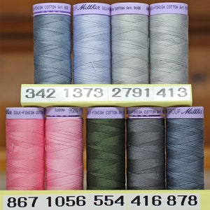 SALE:  Mettler cotton thread.  2,000 yards of silk finished cotton #50 quilting and sewing thread.  Solid colors cones are listed.
