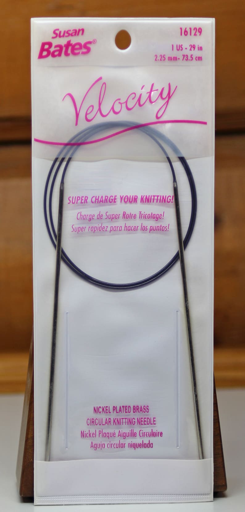 Circular knitting needles by Susan Bates Velocity US 1 to 15. Sizes