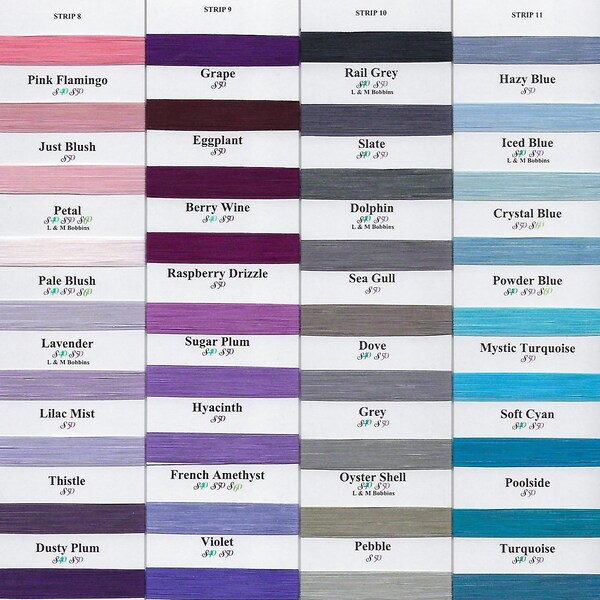 Signature cotton quilting thread #50 weight.  These are solid colors.  There are 3 listings for these 700 yards spools.