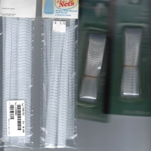 May include: Two packages of white netting labeled "YLI" and "Net's" with the text "Tames Wild Thread And Yarns 4 Nets Per Pack $1.90"