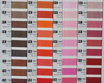 Sulky machine embroidery thread, rayon each has 850 yards. All colors can be washed, boiled, are light fast and can be dry cleaned.
