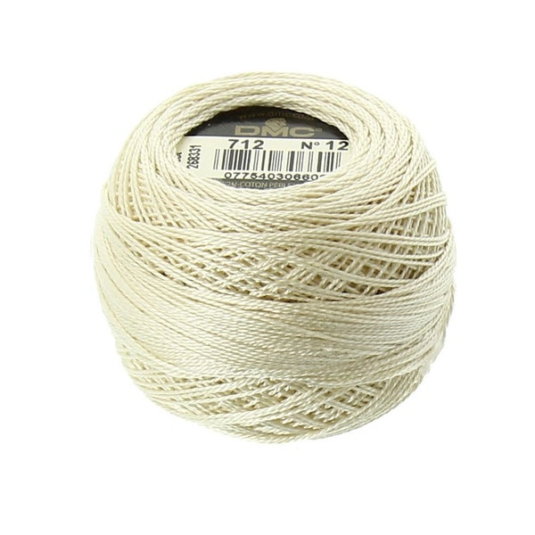 DMC Pearl Cotton #12 with 131 yards of thread.  Eighteen colors available.