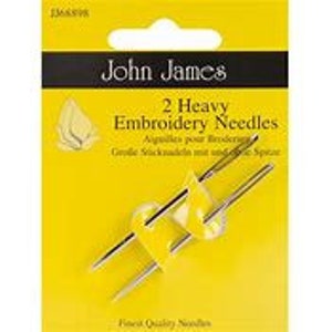 John James 20/pk Leather Hand Sewing Needle Saddlers Harness Durable Blunt