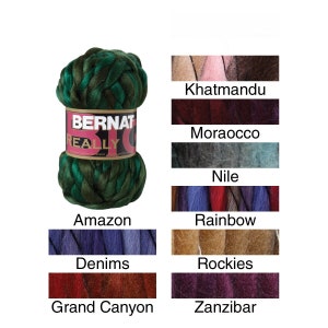 Bernat Really Big yarn. Two colors, Grand Canyon and Morocco. image 2