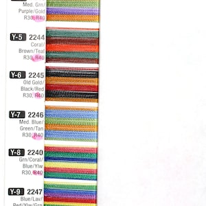 Sulky machine embroidery thread, rayon, in stock and ready to ship.  It is washable, light fast, can be boiled and dry cleaned.