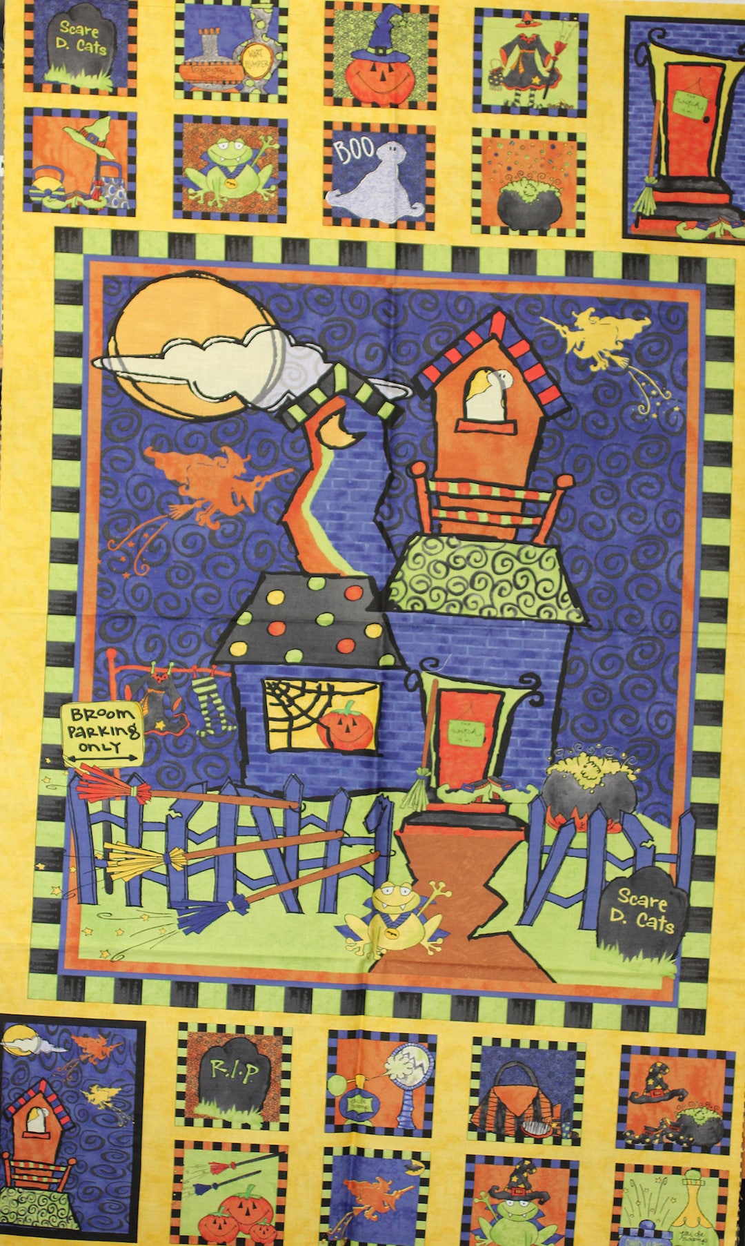 Halloween Fabric Panel by Wilmington Prints. Etsy