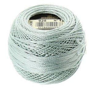 DMC Pearl Cotton #12 with 131 yards of thread.  Eighteen colors available.