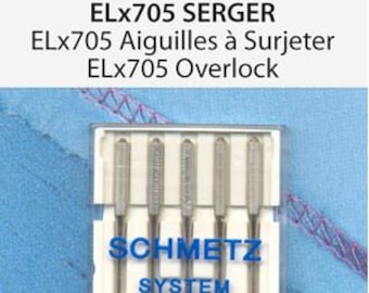 Schmetz overlock- och overlocknålar.