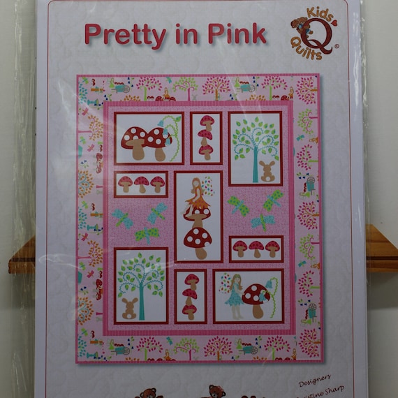 Quilt patroon. Mooi in roze Kinder quilts. De afmetingen zijn 44