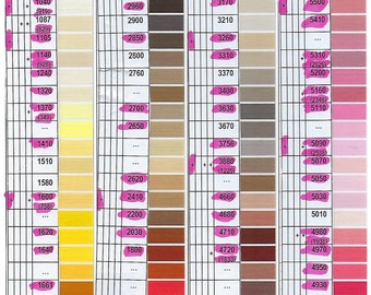 Gutermann 109 yards cotton thread 50 weight .  Quilting and embroidery thread.  #2 Color numbers 5980 thru 8760.