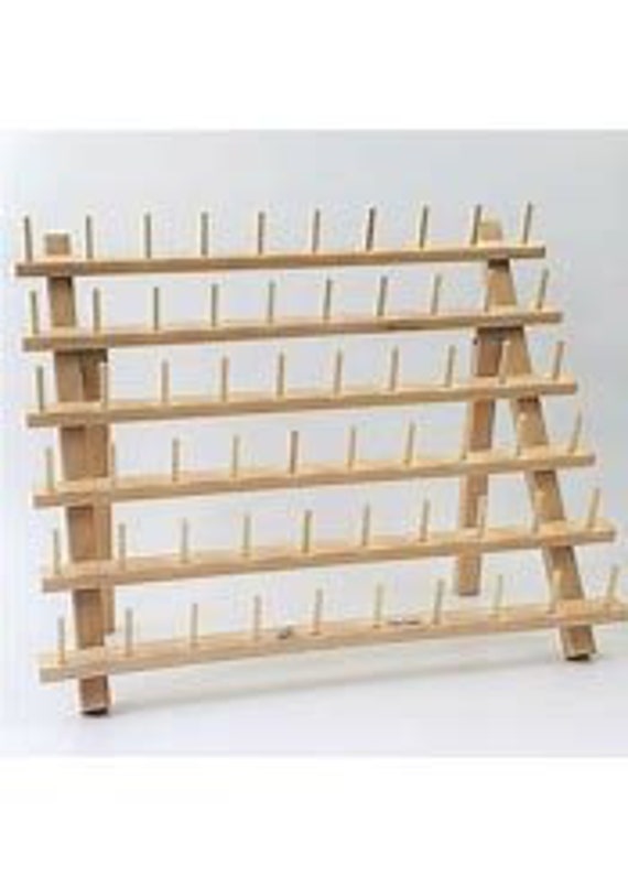 60 Spool Wooden Thread Holder Sewing and Embroidery Thread Rack June Tailor