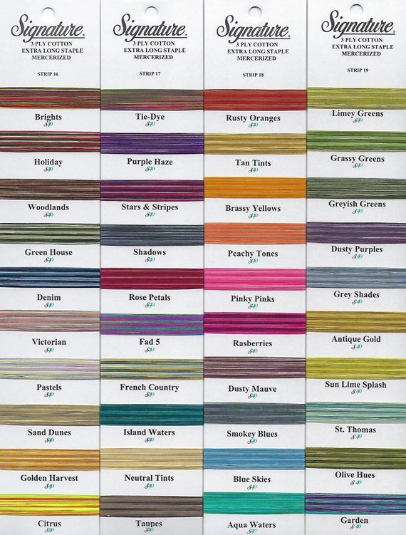 Signature 3 Ply Cotton Quilting Thread Variegated Aqua Waters 40wt//3000 yd