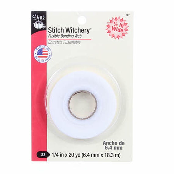 Stitch Witchery Fusible Bonding Web, Regular Weight, Black, 1