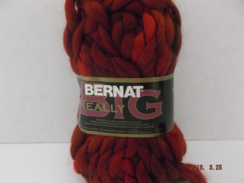 Bernat Really Big yarn. Two colors, Grand Canyon and Morocco. image 4