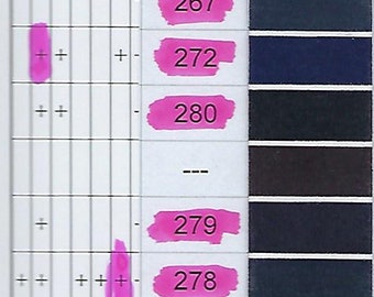 May include: A color chart with numbered swatches of blue, teal, and green shades. The chart is labeled "In tutti i colori" and "En todos los colores".