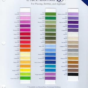 Bobbins prewound:  Super Bobs Cotton class 15  There is only one package of each color.