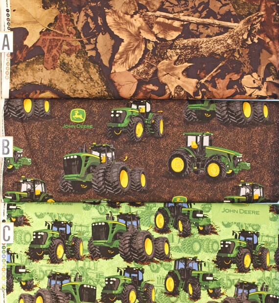 John Deere Cotton and Flannel Fabric by the Yard. Etsy