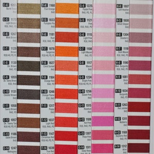 Sulky machine embroidery thread, rayon, in stock and ready to ship.  All colors can be washed, boiled, is light fast and can be dry cleaned.
