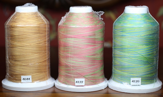Sulky cotton thread.  Sulky 30 weight cotton thread as solids and blendables.  It consists of 3200 yards of 100 percent cotton, 2 ply 400d.