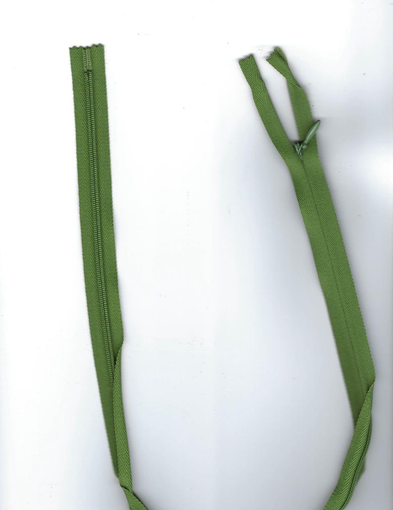 Cremallera invisible YKK de 22", cremallera de nailon para vestido n.° 2 528 clover