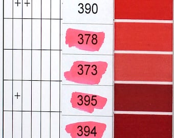 Gutermann 109 yards polyesterspolar, vikt 50. Sy i polyestertråd. Färgnummer #1 10 till 324.