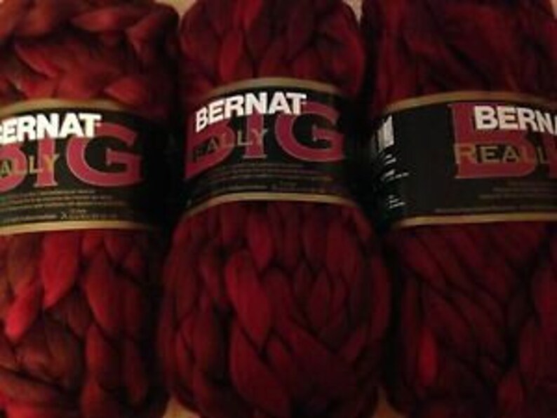 Bernat Really Big yarn. Two colors, Grand Canyon and Morocco. image 3