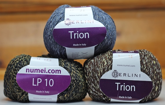 SALE:  1.60  Berlini "Trion" wool yarn.  60% wool 30 percent acrylic 10 percent nylon.  Original price 4.99.