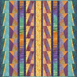 Quilt pattern.  Sundance.  Measurements 55&quot; x 73.&quot;  This is a lap, throw, cot or toddler size quilt.