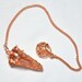 Brass Jewelry, Dowsing Pendulum, Healing Brass Pendulum Pendant, Healing Pendulum Necklace, Copper Rhodium Brass Pendulum