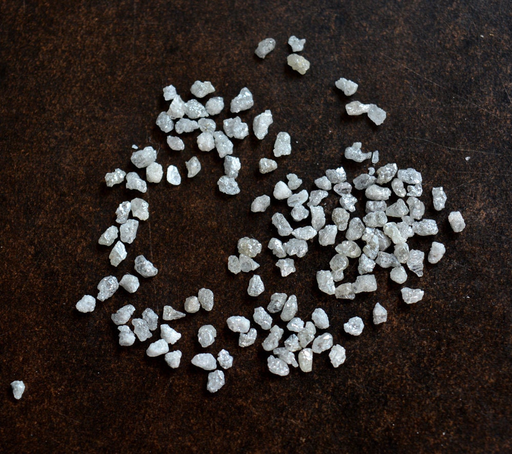 White Diamond Chips Uncut Diamond Rough Diamond Raw Diamond Etsy