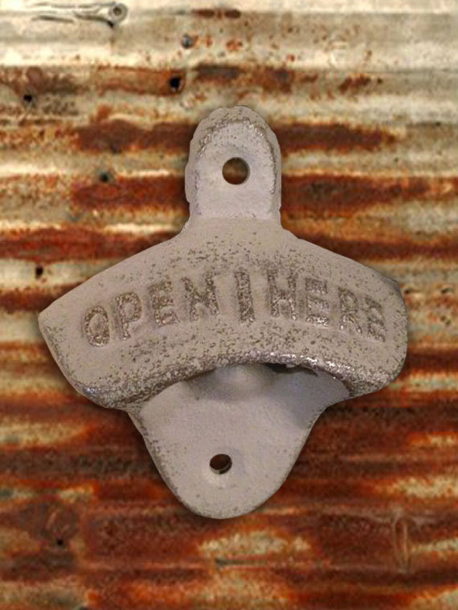 Old Fashion Bottle Opener Gray Rustic Bottle Opener Etsy