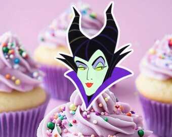Maleficent Sleeping Beauty Cupcake Toppers (12 Pack)