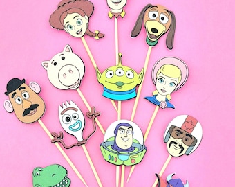 Toy Story Cupcake Toppers, Party Decorations, Set of 12 Characters