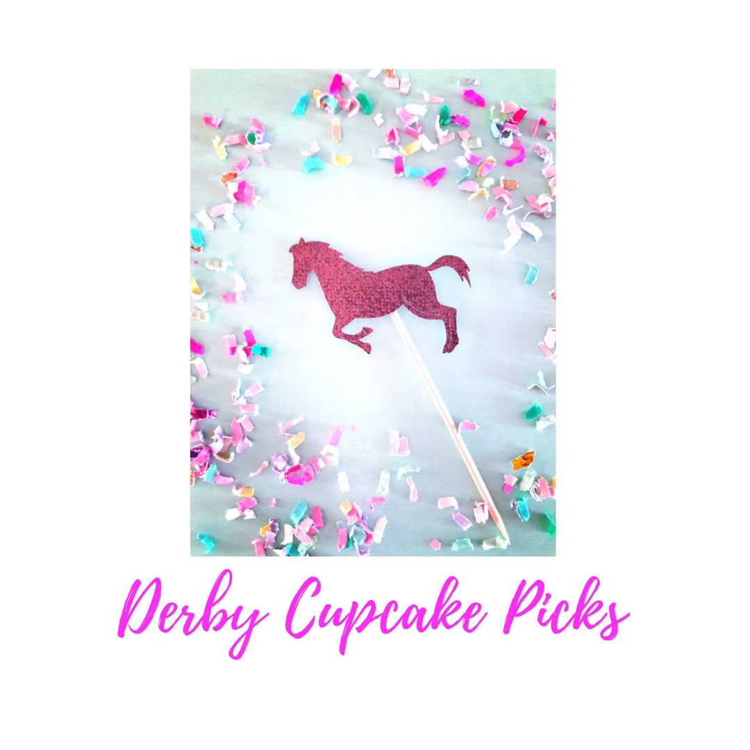 Kentucky Derby Cupcake Toppers. Kentucky Derby Decorations. Etsy