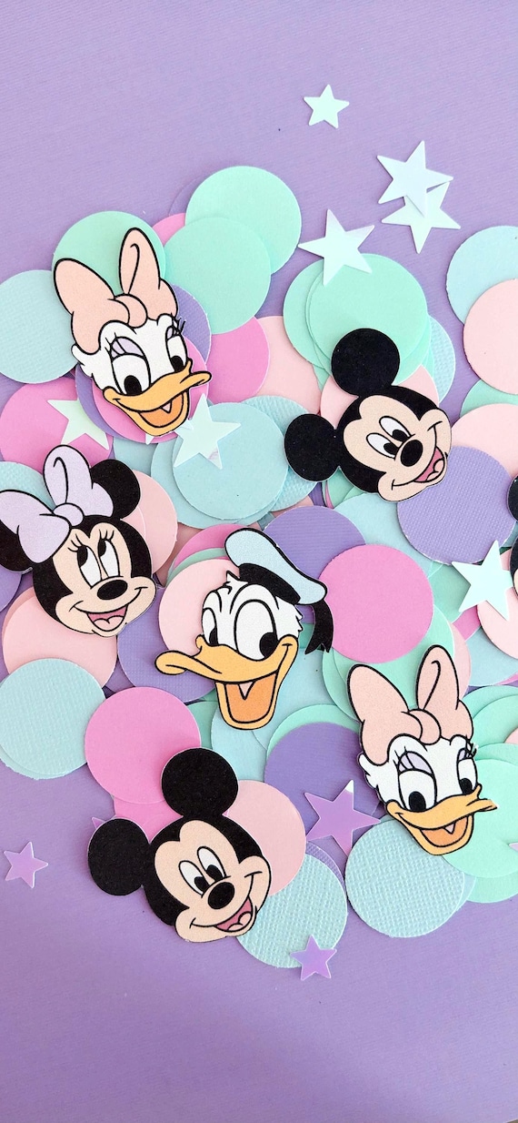 Mickey and Friends Confetti, Pastel Party Decor, 100 pcs