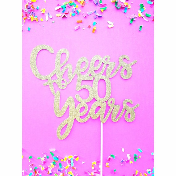 Cheers to 50 Years. Cheers. 50th Birthday. Fifty. Fifty Birthday. Fiftieth Birthday. 50 Party Decorations. 50 Confetti. 50th Anniversary Il_570xn