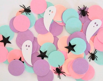 Pastel Halloween. Pink Halloween. Modern Halloween. Pastel Halloween Confetti. Halloween Confetti. Pink Halloween Confetti. New Halloween