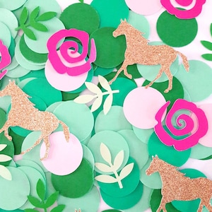 Kentucky Derby Confetti: Horse & Rose Party Decorations image 2