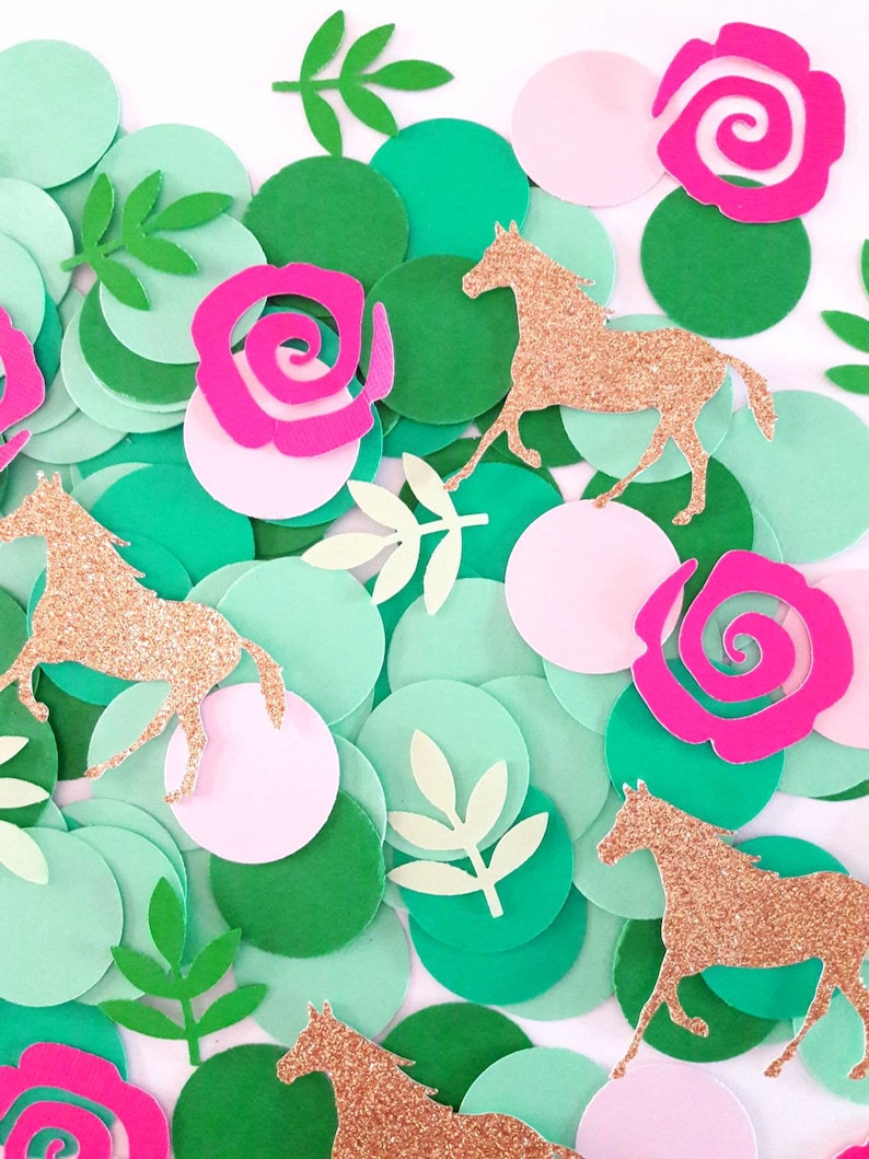 Kentucky Derby Confetti: Horse & Rose Party Decorations image 2