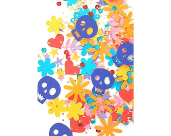 Coco Confetti. Disney Coco Birthday. COCO. Coco Party. Coco Birthday. Sugar Skull. Coco Confetti. Day of the Dead.