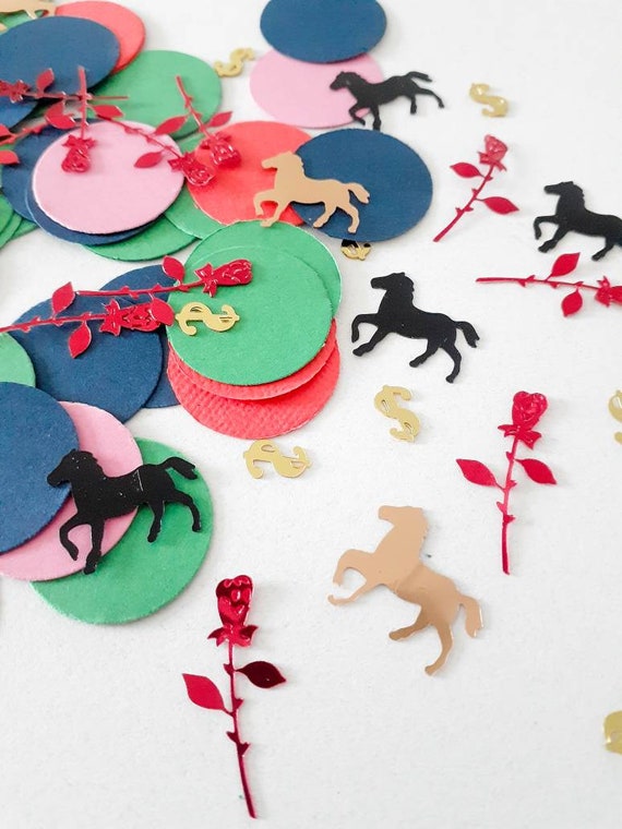 Kentucky Derby Confetti. Derby Decorations. Kentucky Derby Party. Horse Party Decorations. Horse Cupcake Toppers. Lucky Horse Il_570xn